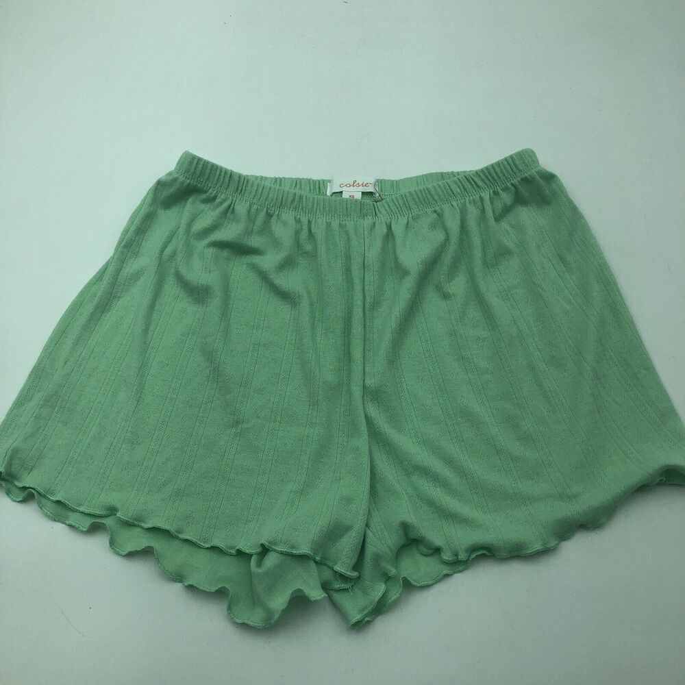 Colsie XSmall Womens Sleep Shorts Green - Pajama Shorts